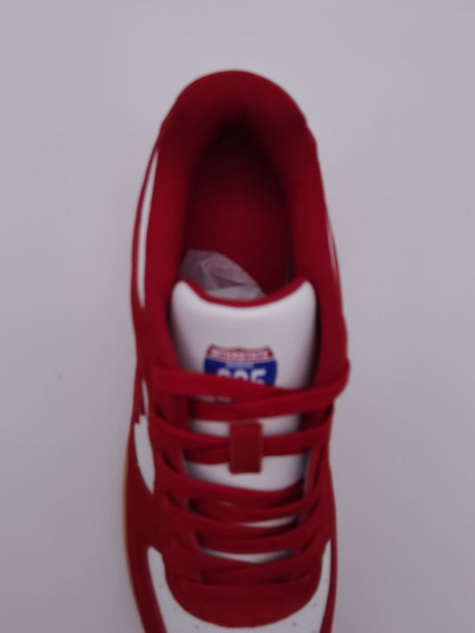Leather and Suede Sneakers top view – Black-Owned custom-made sneakers showcasing classic design and premium leather-suede blend