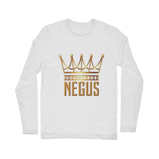 negus king long sleeve withe-color front crown.