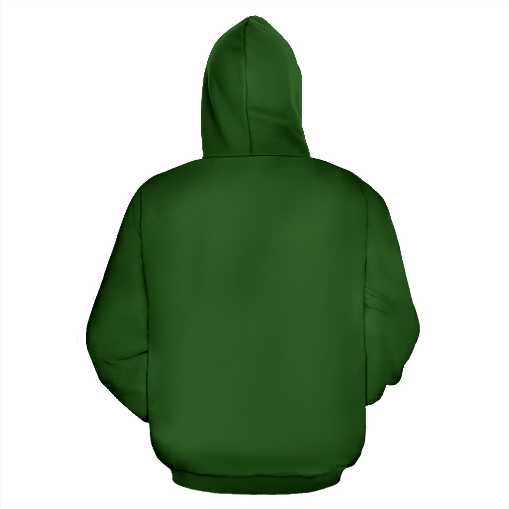 Queen Nzinga Photo Design Green Hoodie back view – Black-Owned custom hoodie featuring heritage-inspired artwork with lasting comfort and style