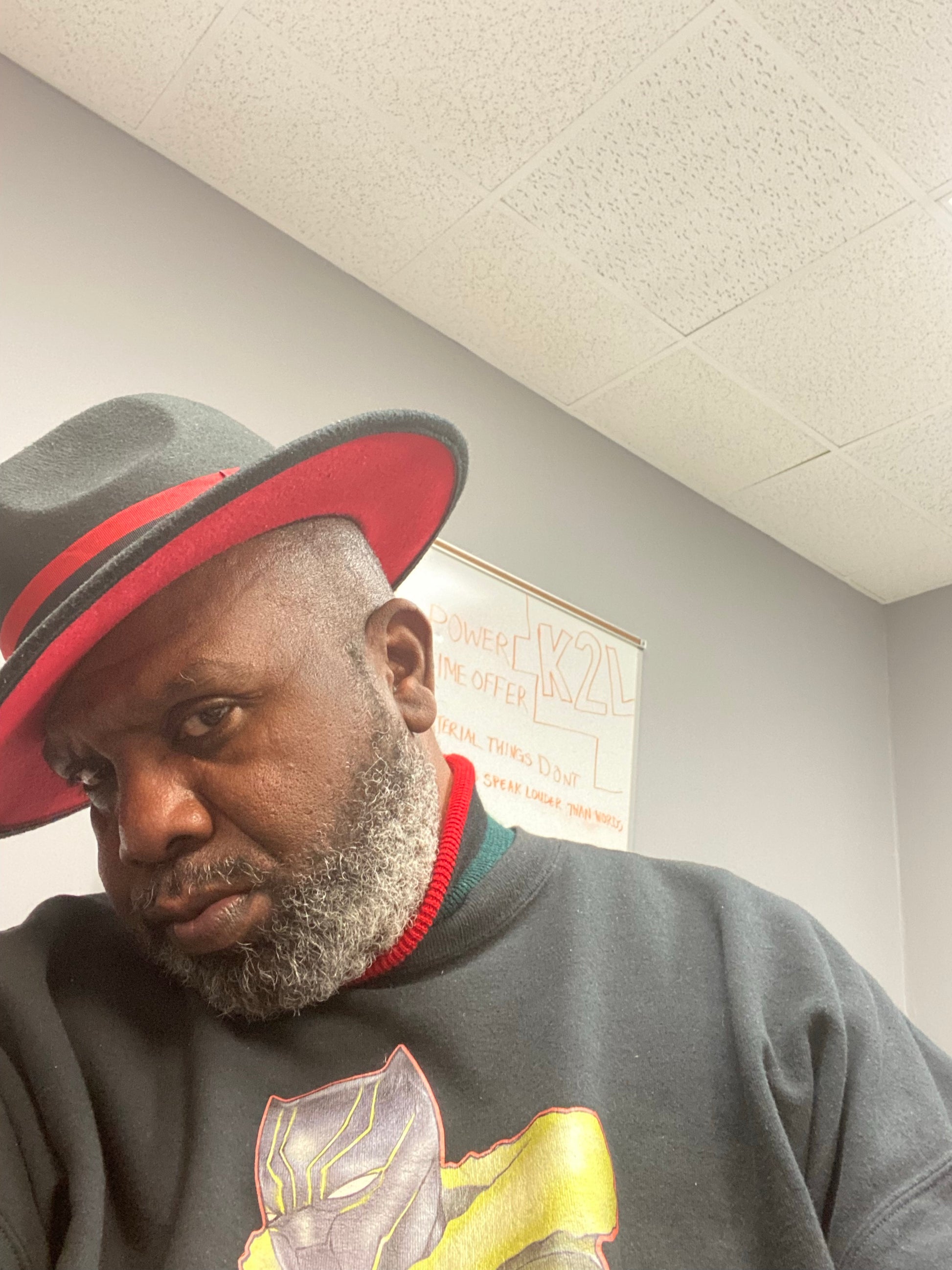  RBG Fedora Hat angled view – Black-Owned premium cotton fedora showcasing classic design and cultural pride