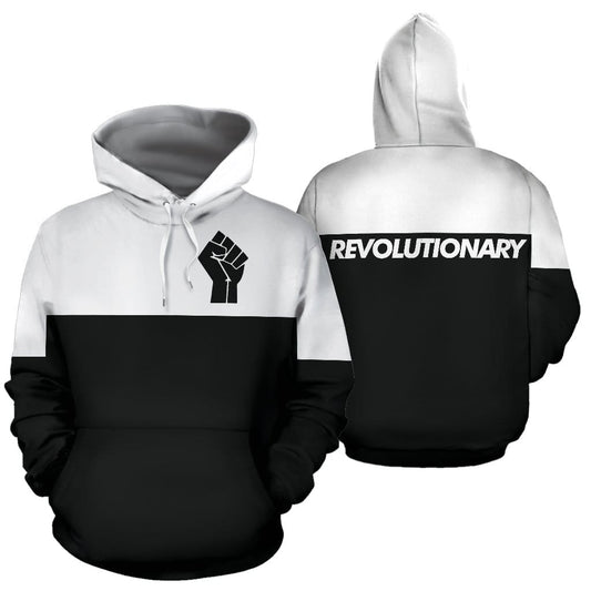 Front and back views of the Revolutionary NAT TURNER Hoodie by a Black-Owned brand. Featuring powerful graphics that honor Nat Turner's legacy, this red hoodie is made from premium polyester to ensure comfort, durability, and a bold statement of freedom, resistance, and courage