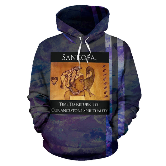 Time To Return To Our Ancestor’s Spirituality Hoodie front view – Black-Owned custom hoodie blending comfort, style, and cultural pride